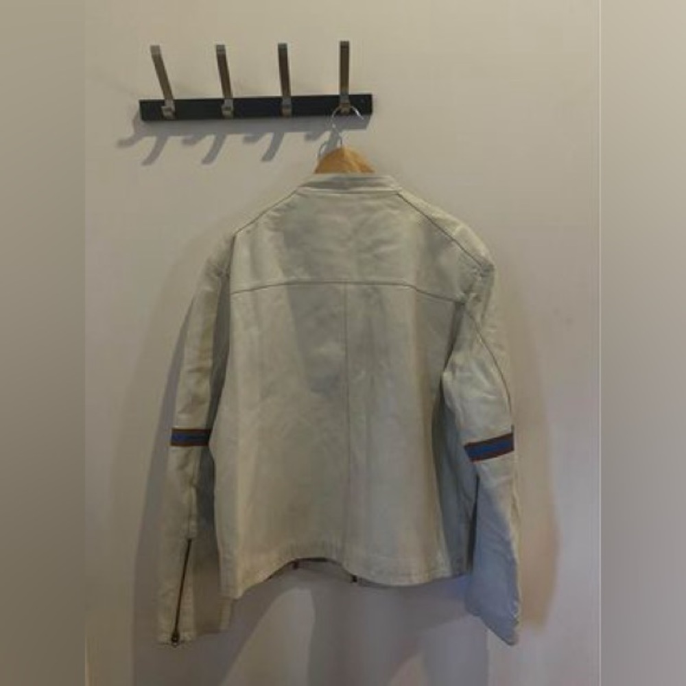 Angelo Litrico beige genuine leather jacket – motorcycle/racing style – XL - Picture 3 of 6